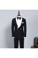 Gavin Fashion Slim Fit Double Breasted Shawl Lapel Wedding Groom Suits