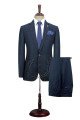 Stylish Dark Navy Bespoke Notched Lapel Men Suits with One buttons