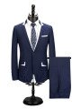 Bryson Formal Slim Fit Dark Navy One Buttons Men Suits for Business