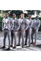 Jeremiah Gray Close Fitting One Button Groomsmen Suits for Wedding