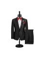Edgar Bespoke Black Peaked Lapel Close Fitting Men Suit for Business
