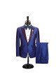 Wesley Formal Blue Peaked Lapel One Button Men Suits for Business
