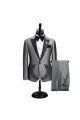 Shawn Gray Formal Peaked Lapel Slim Fit Business Men Suits
