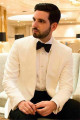 Fashion White Shawl Lapel One Buttons Close Fitting Wedding Suits