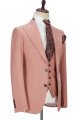 Ivan Three Pieces Coral Pink Two Buttons Peak Lapel Chic Men's Suit