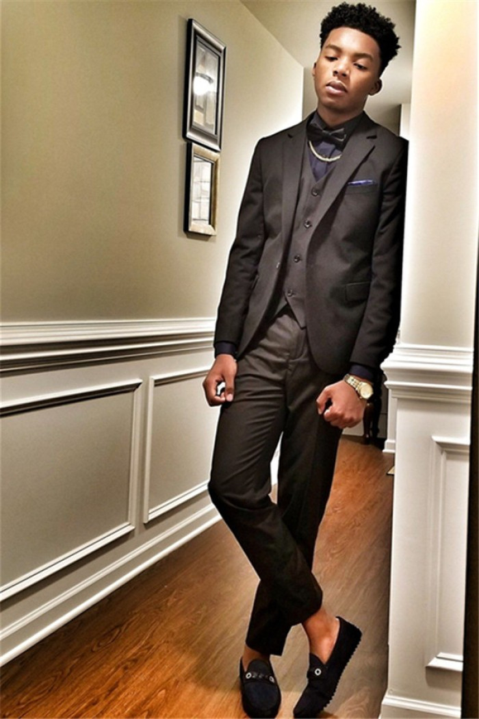 Newest Black Bespoke Men Suit | Three-Piece Notch Lapel Formal Business Suits