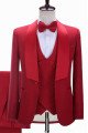 Steven Red Three-Piece Shawl Lapel Close Fitting Wedding Suits