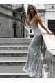 New Arrival Mermaid Spaghetti Straps Appliques Beads Prom Dresses