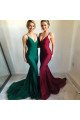 Sexy Open-Back V-neck Simple Spaghetti Straps Mermaid Evening Dresses Sexy Open-Back V-neck Simple Spaghetti Straps Mermaid Evening Dresses