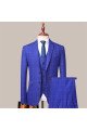 Reece Royal Blue Chic Plaid Close Fitting Formal Men Suits