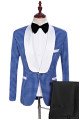 Cool Fashion Blue One Button Shawl Lapel Wedding Tuxedo for Men