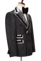 Braxton Chic Black Peaked Lapel Double Breasted Men Suits 