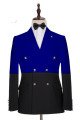 Fashion Royal Blue Double Breasted Stylish Men Suits