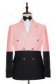 Maximus Pink Double Breasted Close Fitting Stylish Men Suits for Prom