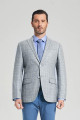 Newest Peak Lapel Suit Jacket Light Grey New Blazer for Men