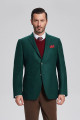 Handsome Dark Green Patch Pocket Blazer Jacket for Men