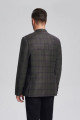 Peak Lapel Dark Grey Cashmere Blended Latest Design Blazer Jacket