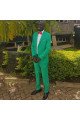 Fashion Green Simple Notched Lapel Mens Suits Sale Online