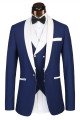 New Arrival 3 Piece Classic White Lapel Blue Men's Suit For Wedding
