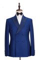 Formal Royal Blue Double Breasted Two-Piece Business men Suits