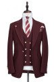 New Arrival Harrison Burgundy Peaked Lapel One Button Men Suits