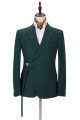 New Arrival Dark Green Peaked Lapel Bespoke Prom Suits