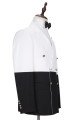 Jorge Bespoke Simple White and Black Double Breasted Men Suits 
