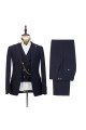 Fashion Black Three-Piece Peaked Lapel Elegant Wedding Suits for Men
