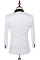 Dillon Newest White 3 Pieces Stylish Jacquard Shawl Lapel Wedding Suits