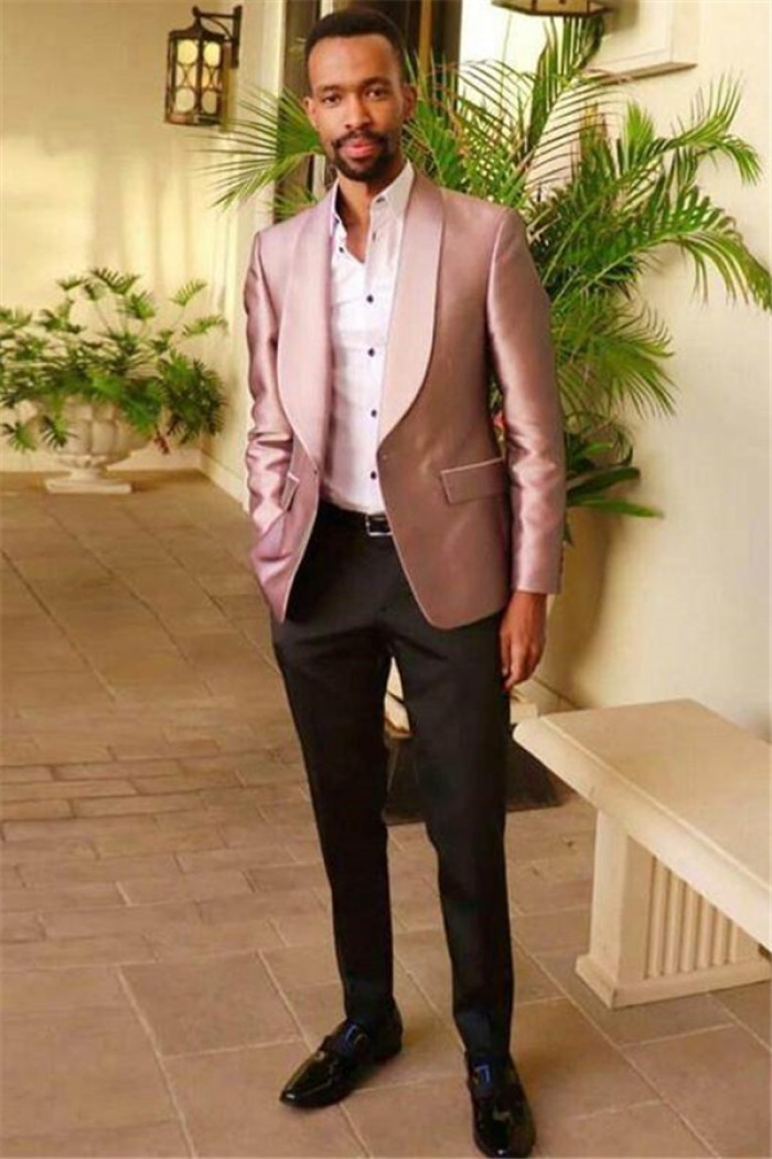 Dashawn Light Pink Men Suits | Fashion Slim Fit Casual Tuxedo for Prom