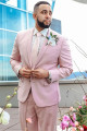 Ernest Pink Notched Lapel Mens Suits Party Prom Tuxedo with 2 Pieces