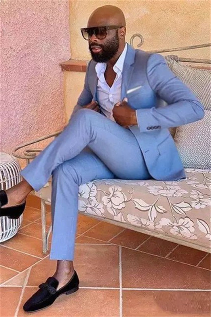 Josh Casual Blue Men Suits | Newest Business Man Blazer with 2 Piece
