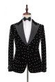 Omar Fashion Black Peaked Lapel Men Suits for Prom