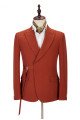 Giovanni Newest Peaked Lapel Close Fitting Orange Men Suits for Casual