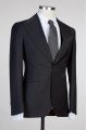 Three Pieces Black Peaked Lapel Fashion Slim Fit Formal Men Suits