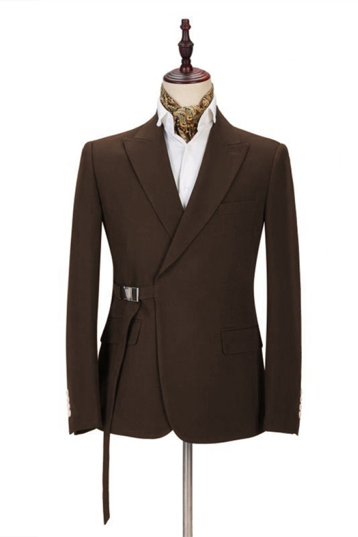 Clayton New Arrival Chic Peaked Lapel Close Fitting Men Suits