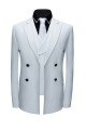 New Arrival Chic White Notched Lapel Double Breasted Formal Men suits