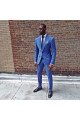 Royal Blue Two Pieces Men Suit | New Arrival Peaked Lapel Prom Suit