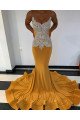 Sparkle Crystal Sheer Tulle Appliques Beading Sleeveless Mermaid Prom Dresses Sparkle Crystal Sheer Tulle Appliques Beading Sleeveless Mermaid Prom Dresses