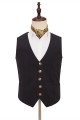 Fashion Khaki Notch Lapel Three Pieces Men's Suit with Dark Coffee Waistcoat