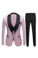 Hudson Fashion Pink Shawl Lapel Dot Wedding Men Suits 