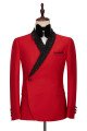 Sparkly Red Shaw Lapel Fashion Slim Fit Men's Jacket