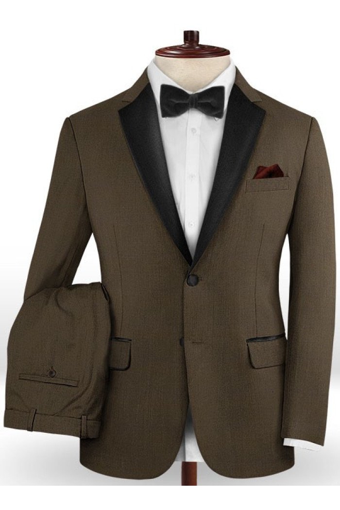 Keenan Brown Two Pieces Men Suits for Business
