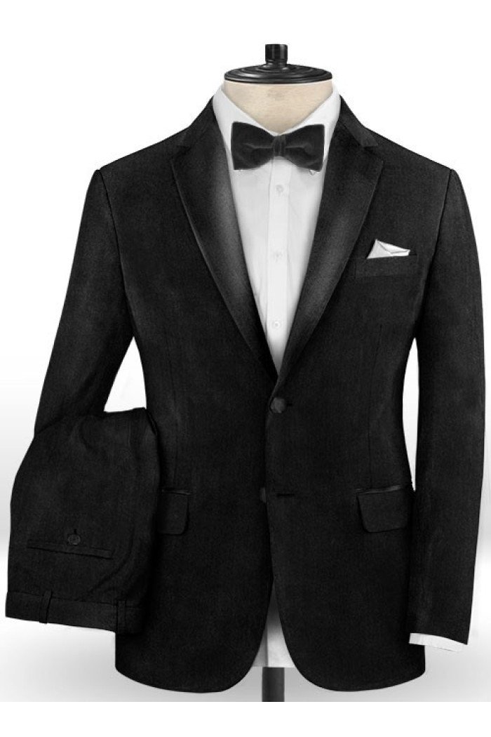 Davon Black Formal Business Suits | Wedding Groomsman Men Suit 2 Piecs