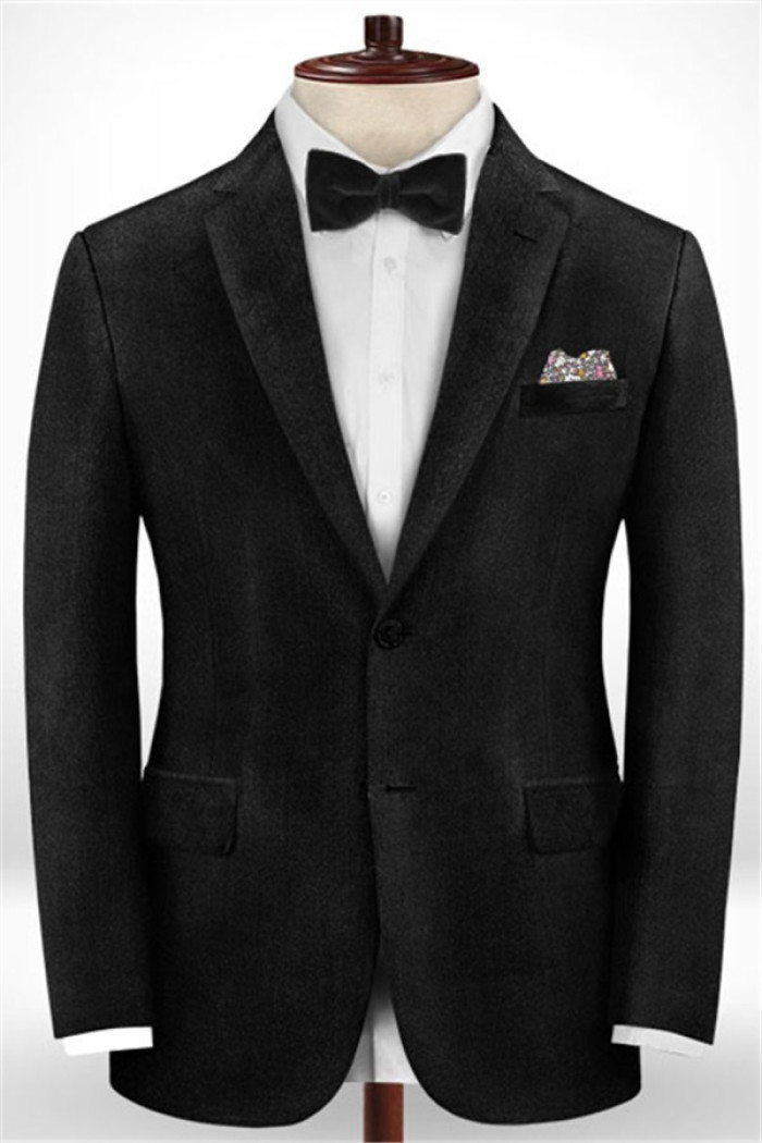 Konner Black Blend Business Men Suits | Slim Fit Tuxedo with 2 Pieces