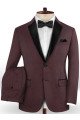 Sincere Burgundy Two Button Men Suit | 2 Pieces Business Men Wedding Suits