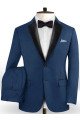 Dexter Slim Fit 2 Piece Blue Casual Prom Tuxedos | Groom Notched Lapel Business Suits