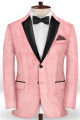 Damarion Pink Printed Men Suits | Bespoke Prom Outfits Tuxedo