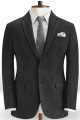 Gilbert Black Business Slim Fit Men Suits with 2 Pieces