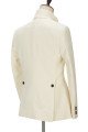 Alvin Off White Close Fitting One Button Chic Men Suit